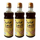 生姜シロップ タップリ 300ml 薬剤師監修 無加水・無添加・手作り しょうが湯 九州産 ショウガ キビ糖 カボス ジンジャー 3本 (3)