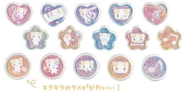 樂天商城 - マシュマロみたいなふわふわにゃんこ クリスタルシール 音符