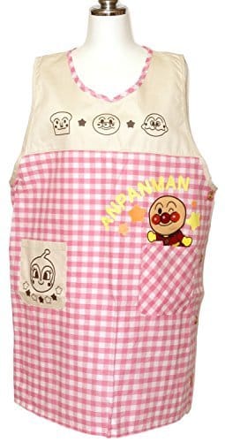 アンパンマン 左サイドボタン かぶりエプロン A02920-44 ピンク