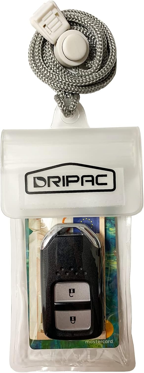 DRIPAC 防水カーキーFOBケース 防水財布 防水ホルダーポーチ キーIDバッジ クレジットカード 現金用 (ホワイト) [ホ…