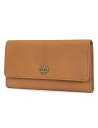 Timberland Womens Leather RFID Flap Wallet Clutch Organizer ベージュ One Size