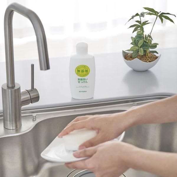 ミヨシ石鹸 無添加 食器洗いせっけん 本体 370ml + 詰め替え 350ml 各種1個セット + 天神流くじ付