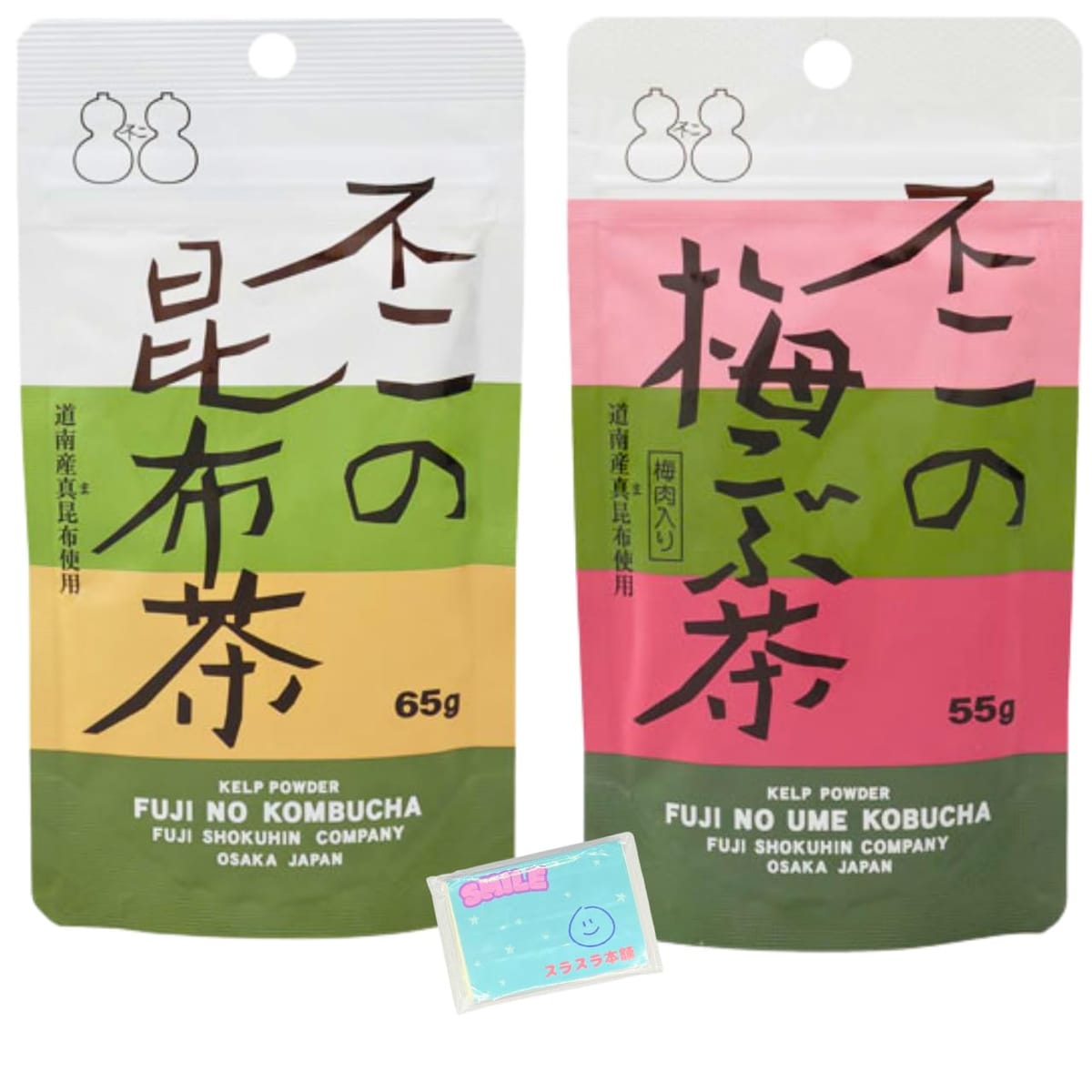 Monolog Style 不二食品 不二のお茶 袋 2種類アソートセット 【(1)昆布茶 65g (2)梅こぶ茶 55g 】 各種..