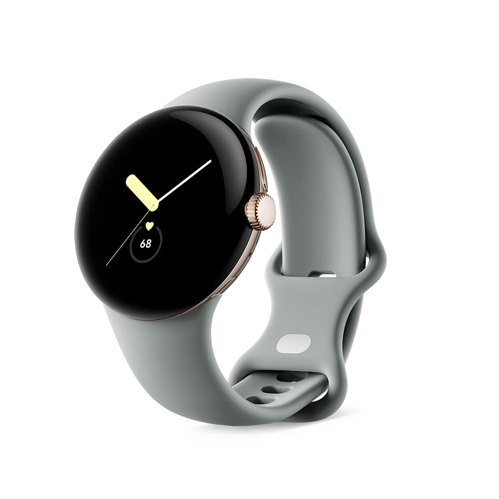 Google グーグル Pixel Watch 心拍計 Champagne Gold ステンレス ケース / Hazel アクティブ バンド(Wifi)GA04123-TW 小