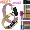 Fitbit Charge 2 ステンレス 交換 バンド 調整 オシャレ ミラネーゼループ 耐久性 フィットビット チャージ2 ベルト マグネット 時計