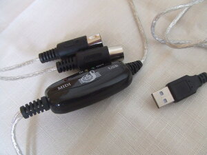 【ゆうパケット送料無料】USB MIDI インターフェース ケーブル 楽器、音源とPCの接続 Windows XP/vista/7/8対応格安セール