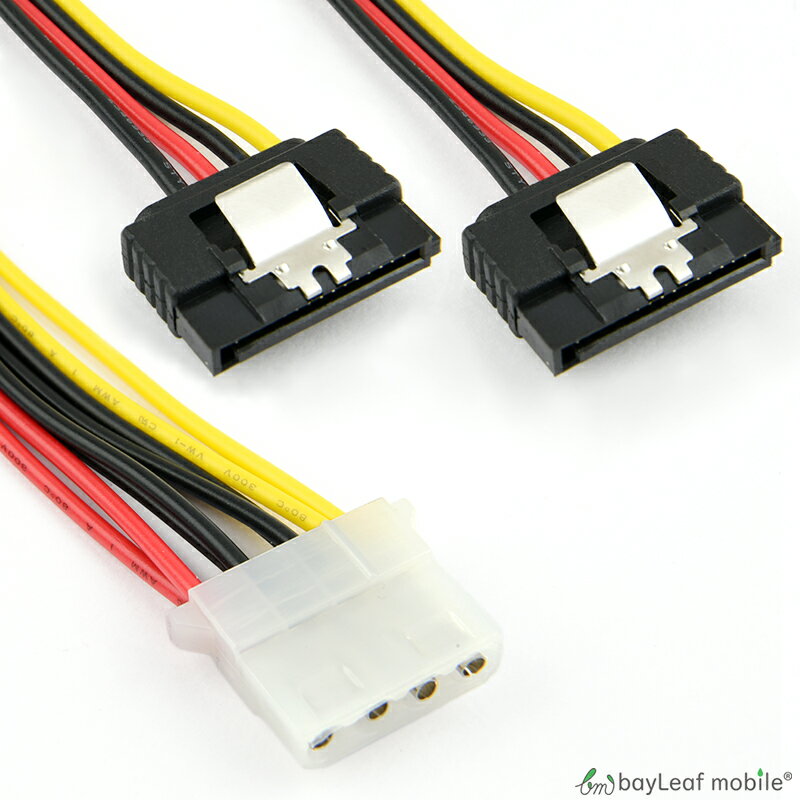 ペリフェラル 4ピン メス-SATA電源 15ピン 2分岐 メス ケーブル 自作パーツ 修理 交換 部品 互換 メンテナンス パーツ リペア - Image 2