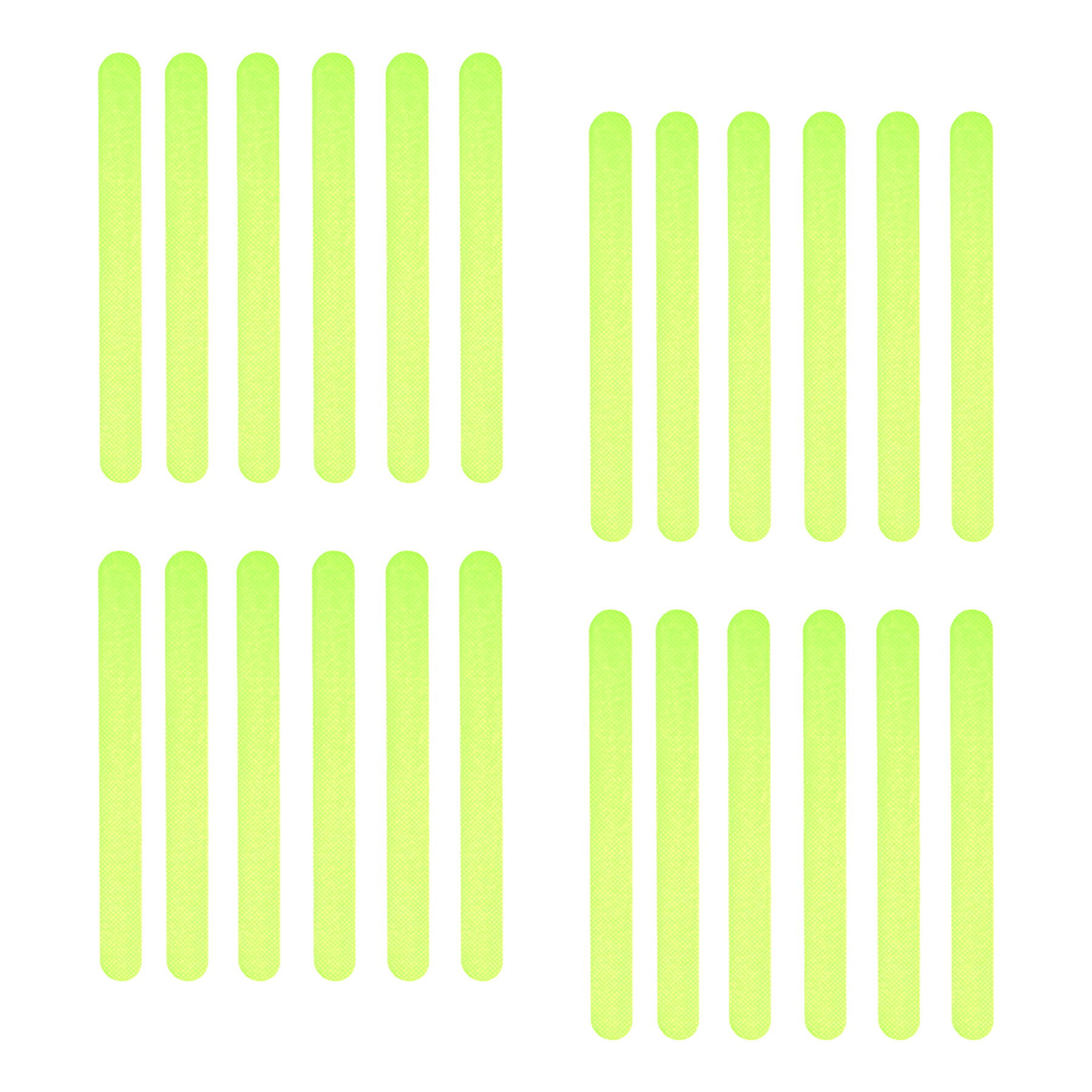 蓄光 滑り止め テープ 24枚 転倒 防止 安全 シール ステッカー 蛍光 発光 夜間 階段 キッチン お風呂 ..