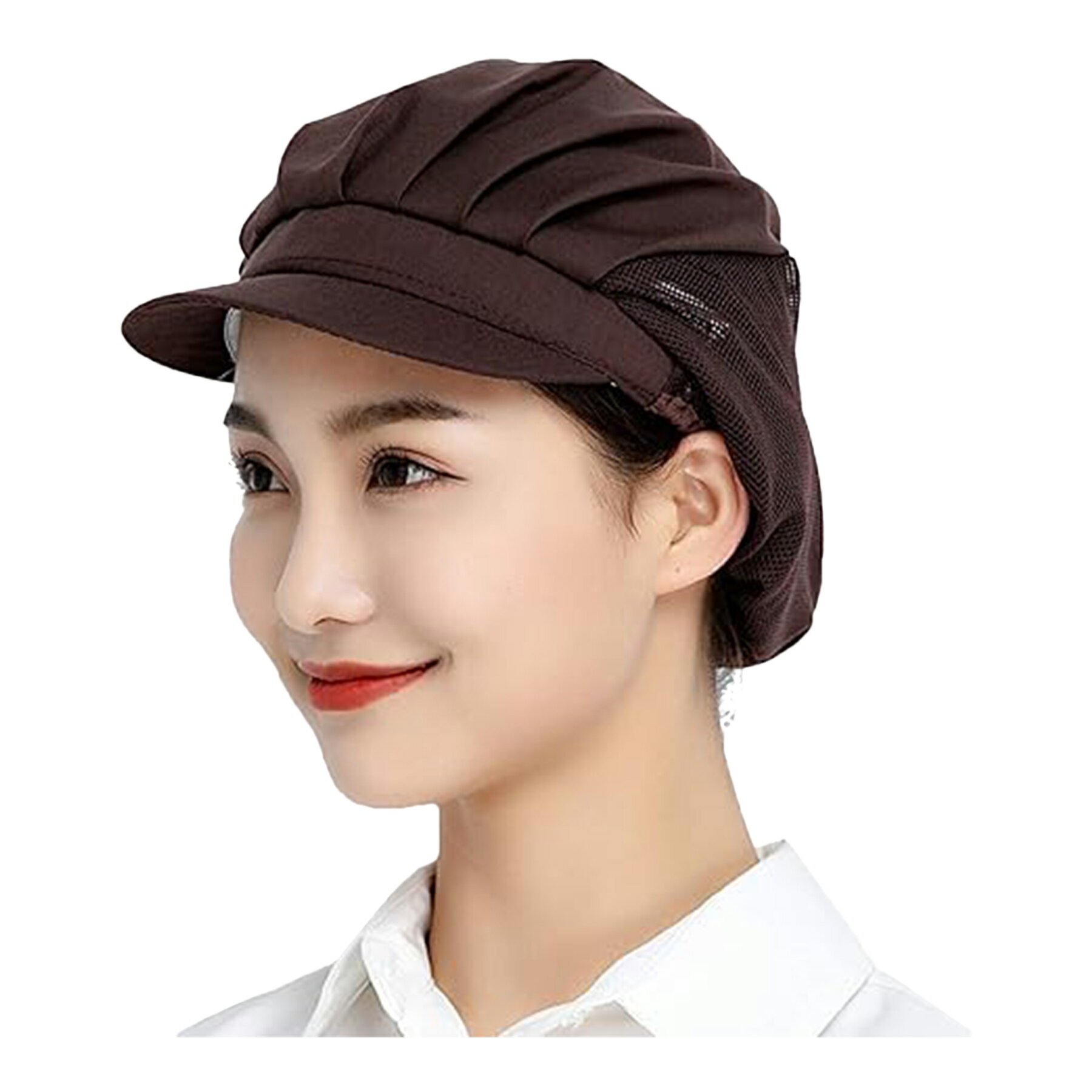 衛生キャップ 帽子 メッシュ つば付き 速乾 レストラン カフェ キッチン 厨房 給食 飲食店 食品工場 作業用 備品 髪落下防止 男女兼用