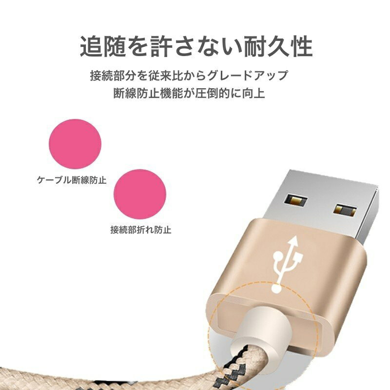 iPhone 充電 ケーブル 充電器 長さ 1m ナイロン 2.1A 急速充電 データ転送 USBケーブル iPad iPhoneXS MAX XR 8 Plus iPhoneX 7 6S