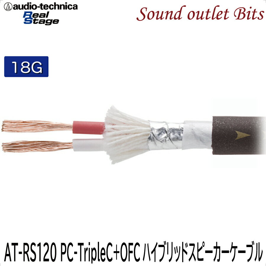 ネコポス可●【audio-technica】オーディオテクニカ18GスピーカーケーブルAT-RS120