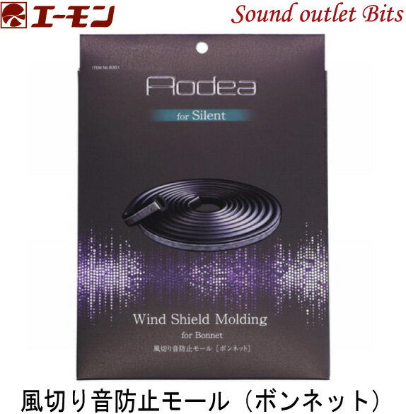 ネコポス可●エーモン工業 8351風切り音防止モール(ボンネット）