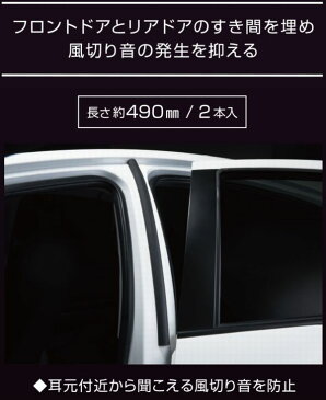 エーモン工業 8354風切り音防止モール(センターピラー)