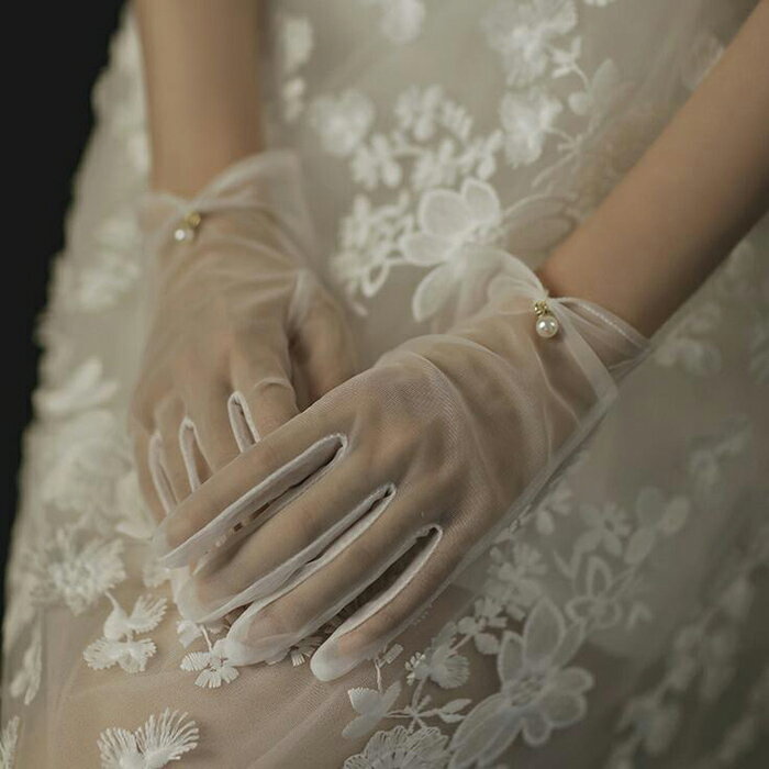 【ショートグローブ】ウェディンググローブ Wedding Gloves ウエディンググローブ パール飾り ウェディング小物 ブライダル小物【gvs49yh】