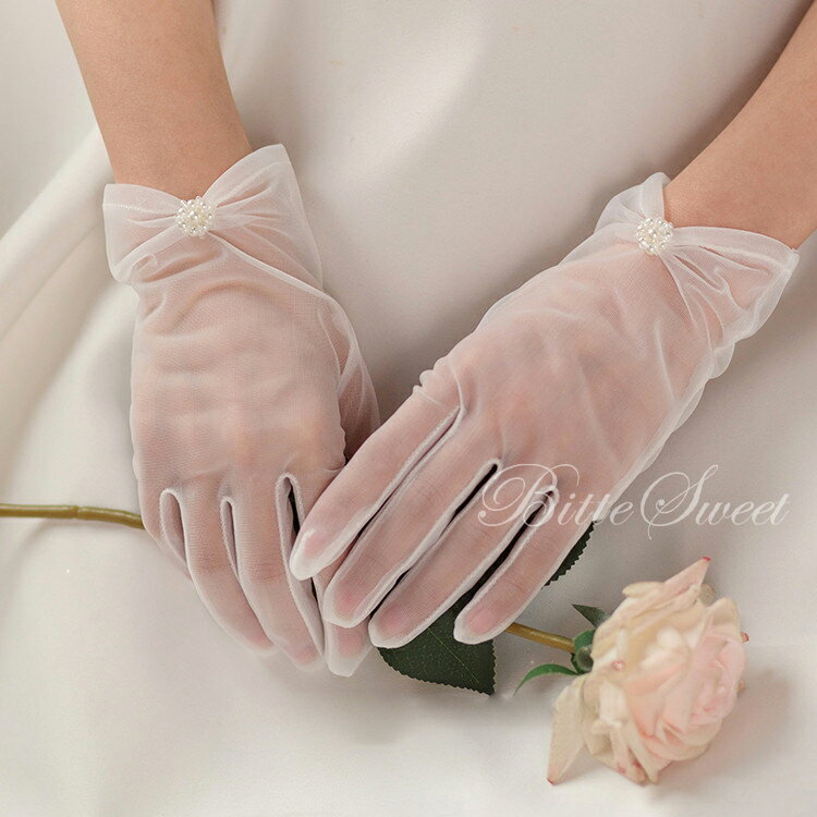 ショートグローブ ウェディンググローブ Wedding Gloves グローブ ウエディンググローブ ウェディング小物 ブライダル小物 手袋 オフホワイト 結婚式 披露宴 発表会 演奏会 【gvs75iy】