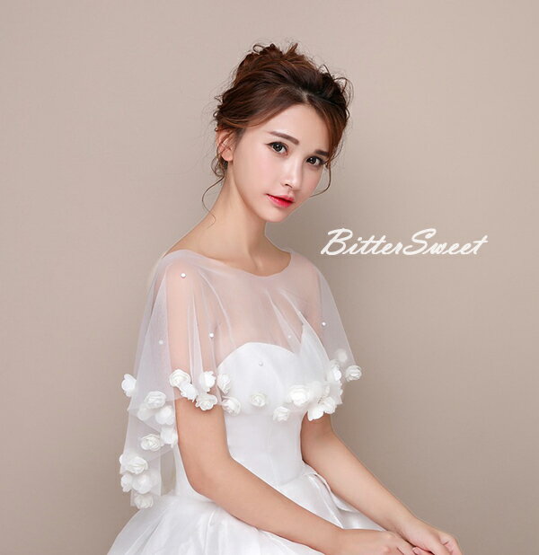 【500円クーポン+エントリ-P7倍 6/11迄】ウエディングショール ブライダルケープ 花嫁 結婚式 ショール ボレロ ショール 肩掛け 二次会 発表会 披露宴 パーティー ウエディングケープ 【hpn48tc】