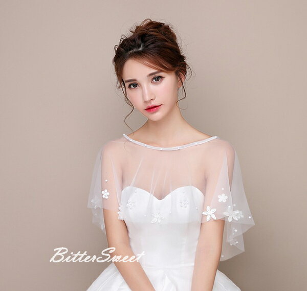 ウエディングショール ブライダルケープ 花嫁 結婚式 ショール ボレロ ショール 肩掛け 二次会 発表会 披露宴 パーティー ウエディングケープ 【hpn50tc】