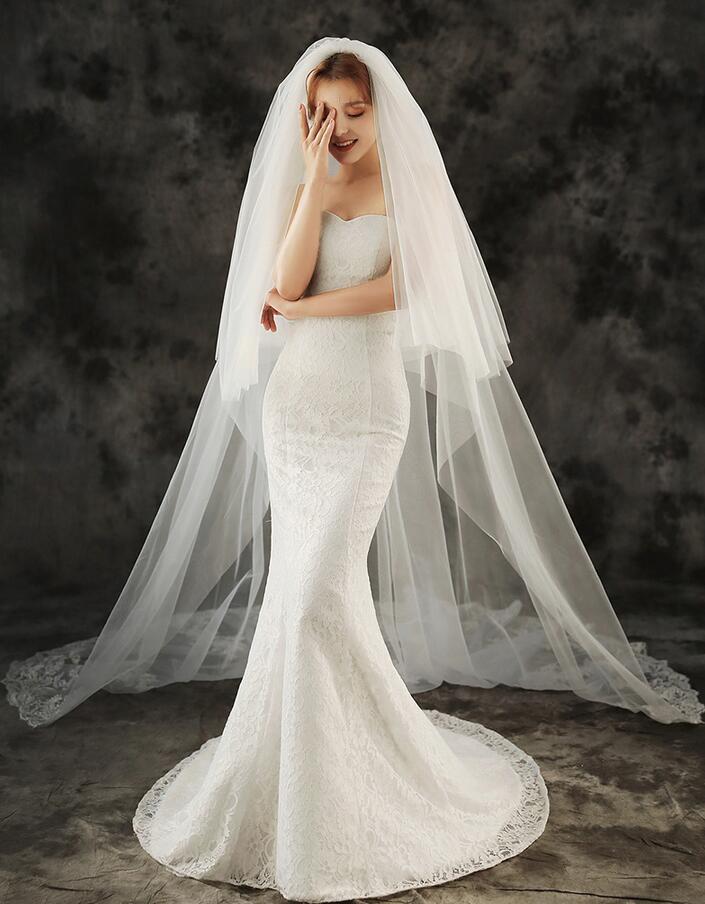 ウエディングベール 【ロング・2層】コーム付き...の紹介画像2