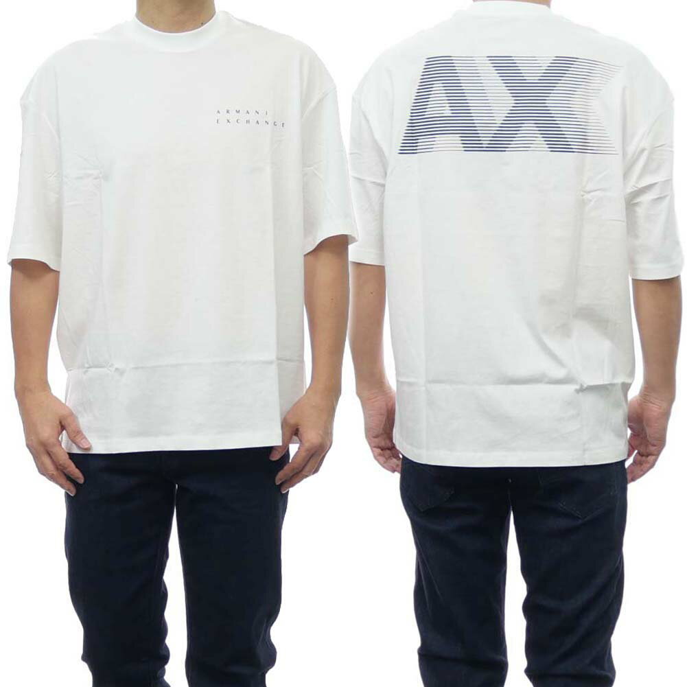 ARMANI EXCHANGE アルマーニエクスチェンジ メンズクルーネックTシャツ 3DZTHJ ZJBYZ ホワイト /2024春夏新作