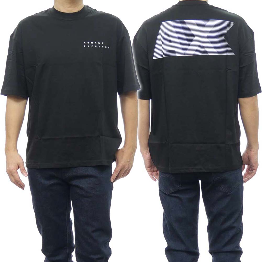 ARMANI EXCHANGE アルマーニエクスチェンジ メンズクルーネックTシャツ 3DZTHJ ZJBYZ ブラック /2024春夏新作