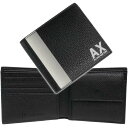 アルマーニ ARMANI EXCHANGE アルマーニエクスチェンジ メンズ二つ折り財布（小銭入れ付き） 958098 4R818 ブラック /2024春夏新作
