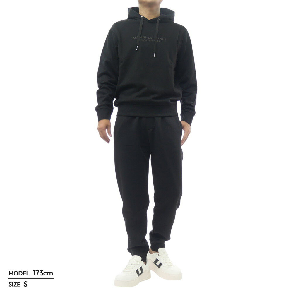 ARMANI EXCHANGE アルマーニ エクスチェンジ A/X メンズスウェットパンツ XM001886 AF10818 ブラック 2025秋冬新作