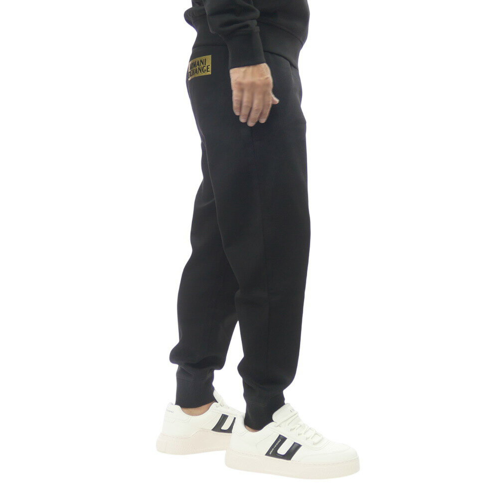 ARMANI EXCHANGE アルマーニ エクスチェンジ A/X メンズスウェットパンツ XM001886 AF10818 ブラック 2025秋冬新作