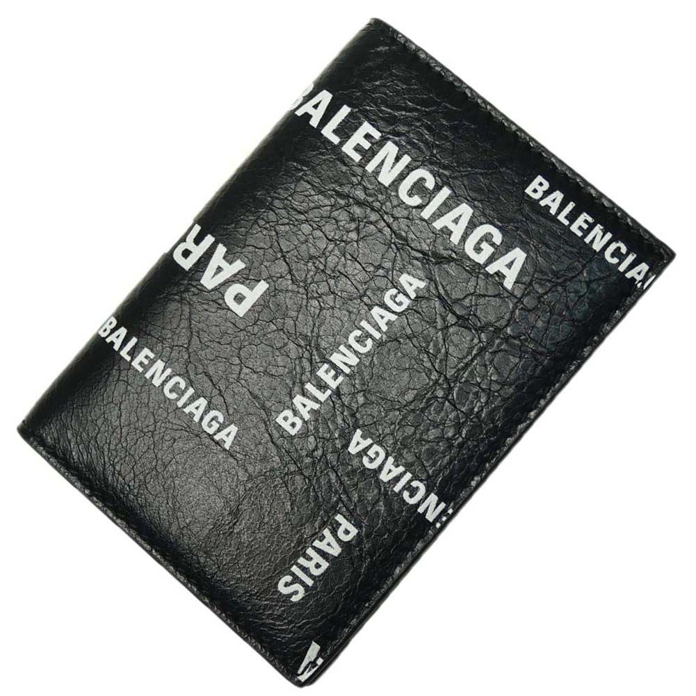 バレンシアガ 財布（メンズ） BALENCIAGA バレンシアガ メンズ三つ折財布（小銭入れ付き） 594312 2AAOC / SING MINI WALLET ブラック