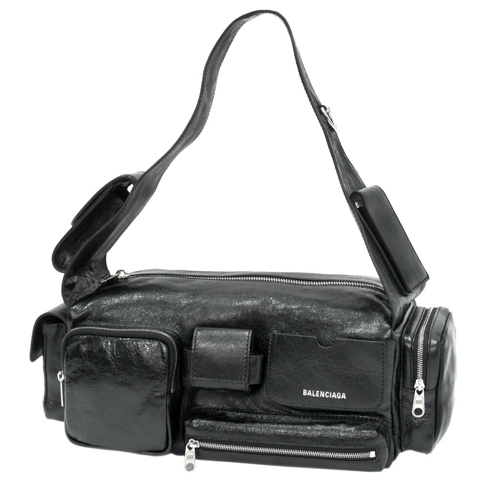 ショルダーバッグ BALENCIAGA バレンシアガ メンズショルダーバッグ 702167 210C8 / SUPERBUS SLNGBAG S ブラック