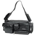 バレンシアガ ミニショルダーバッグ メンズ BALENCIAGA バレンシアガ メンズショルダーバッグ 702167 210C8 / SUPERBUS SLNGBAG S ブラック