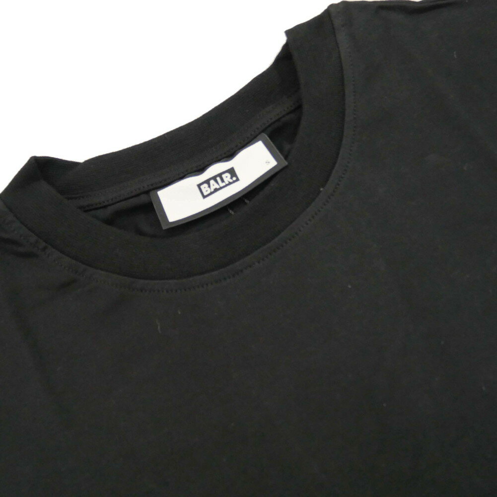 BALR. ボーラー メンズ クルーネックTシャツ B1112.1184 OLAF STRAIGHT ROUND RUBBER RADGE T-SHIRT ブラック