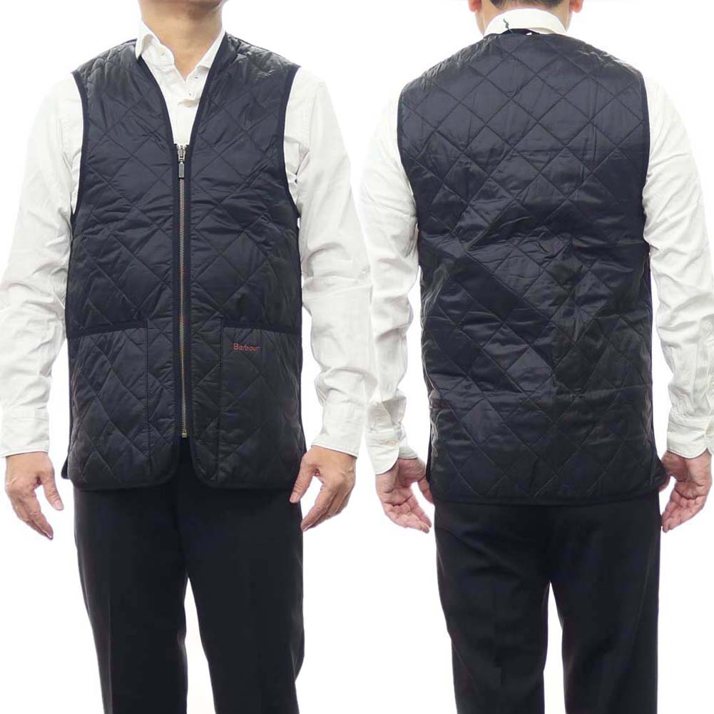 BARBOUR バブアー メンズキルティングベスト/ライナーベスト MLI0001 / QUILTED WAISTCOAT / ZIP IN LINER ブラック