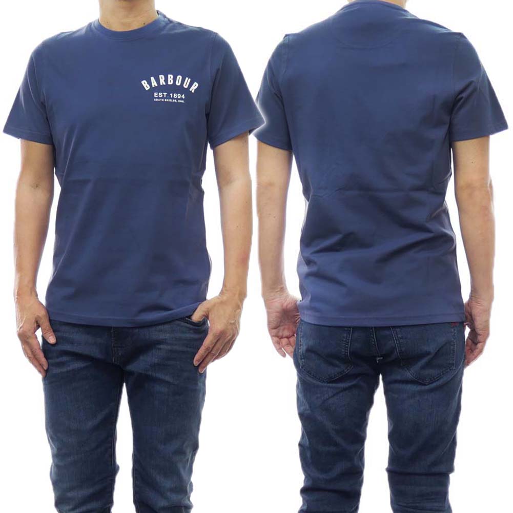 乐天商城 - BARBOUR バブアー メンズ クルーネックTシャツ MTS0502 ネイビー