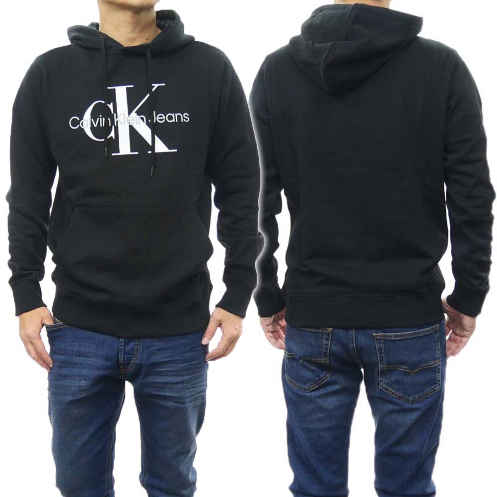 CALVIN KLEIN JEANS カルバンクラインジーンズ メンズプルオーバーパーカー J320934 ブラック /定番人気商品