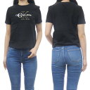 CALVIN KLEIN JEANS カルバンクラインジーンズ レディースクルーネックTシャツ J222639 ブラック /2024春夏新作