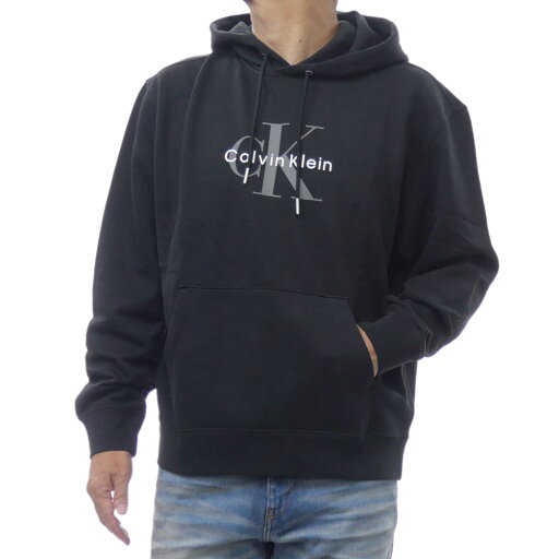CALVIN KLEIN JEANS カルバンクラインジーンズ メンズプルオーバーパーカー 4RC282G ブラック 2025秋冬新作 CALVIN KLEIN JEANS カルバンクラインジーンズ メンズプルオーバーパーカー 4RC282G ブラック 2025秋冬新作
