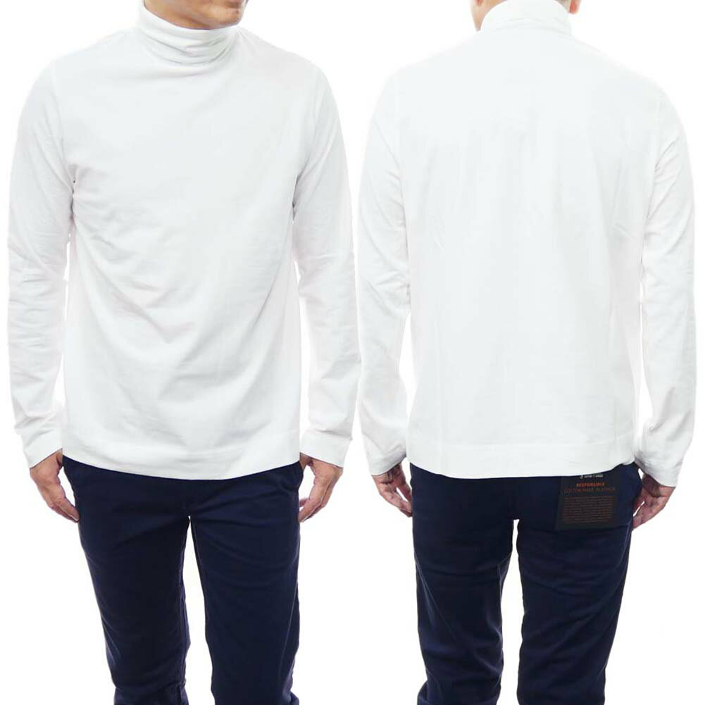乐天商城 - CIRCOLO1901 チルコロ1901 メンズタートルネックロングTシャツ CN4032 ホワイト