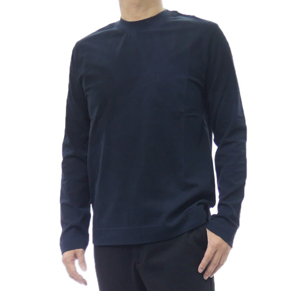 乐天商城 - CIRCOLO1901 チルコロ1901 メンズクルーネックロングTシャツ CN4953 ネイビー