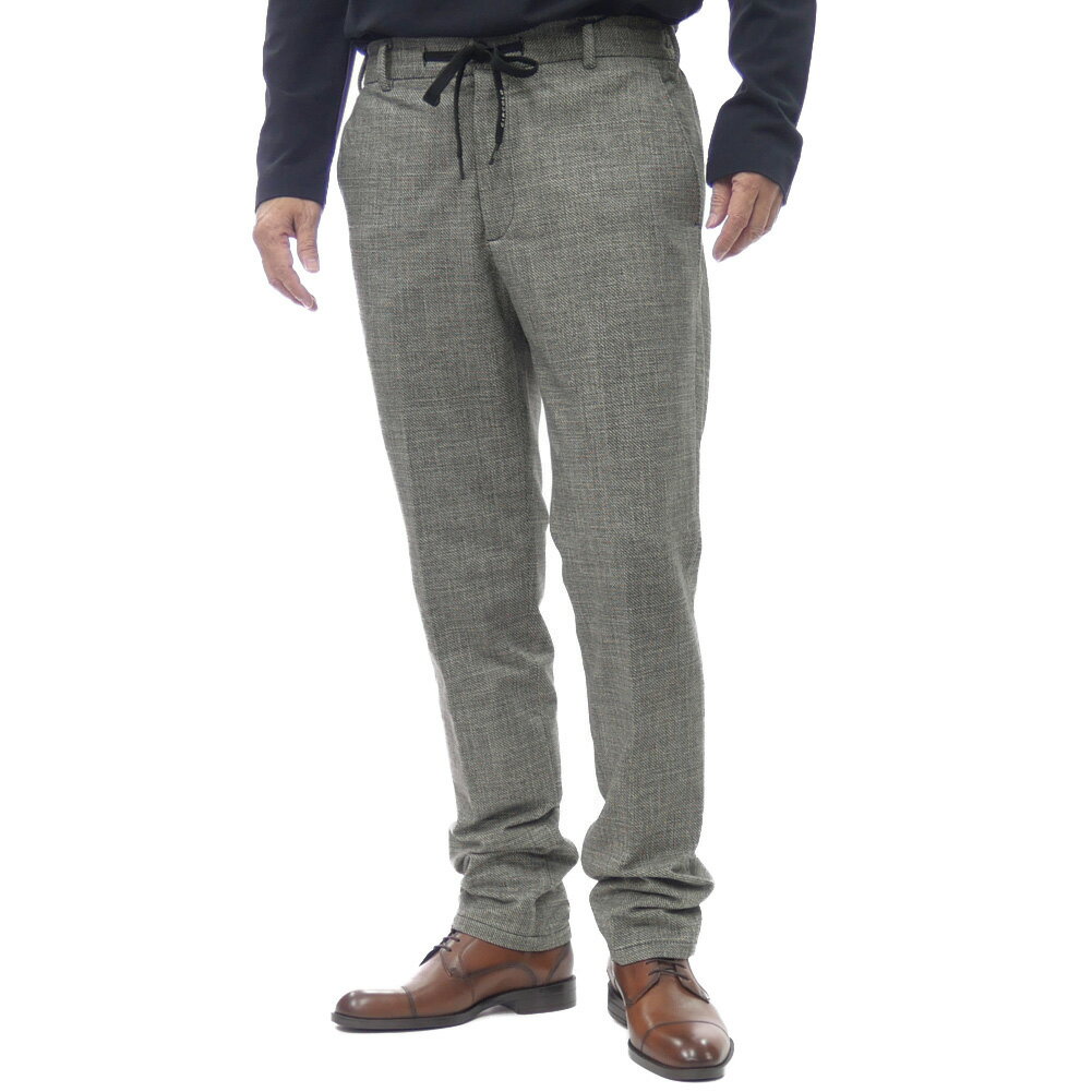 CIRCOLO1901 チルコロ1901 メンズストレッチパンツ CN5023 グレー×ブラック 2025秋冬新作