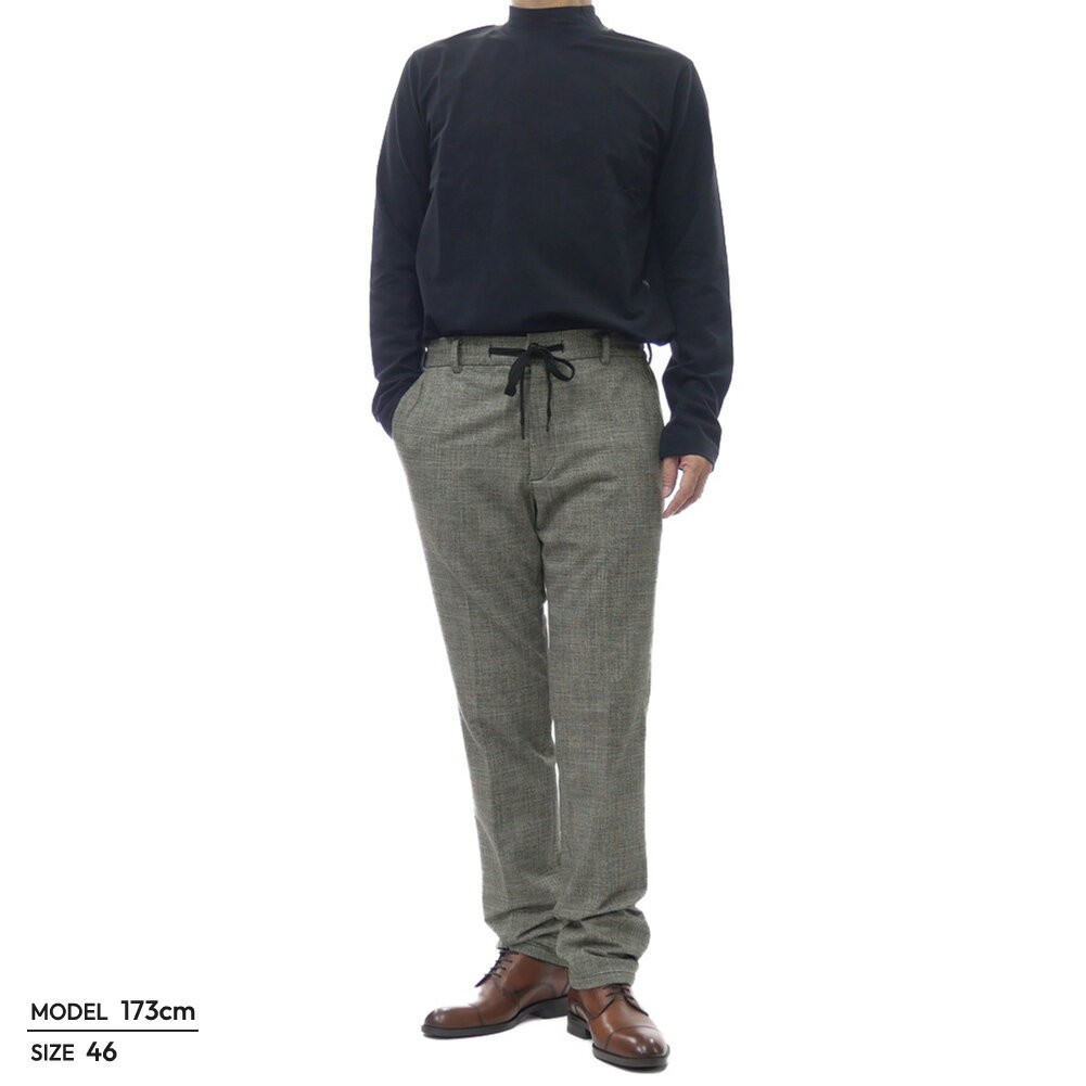 CIRCOLO1901 チルコロ1901 メンズストレッチパンツ CN5023 グレー×ブラック 2025秋冬新作