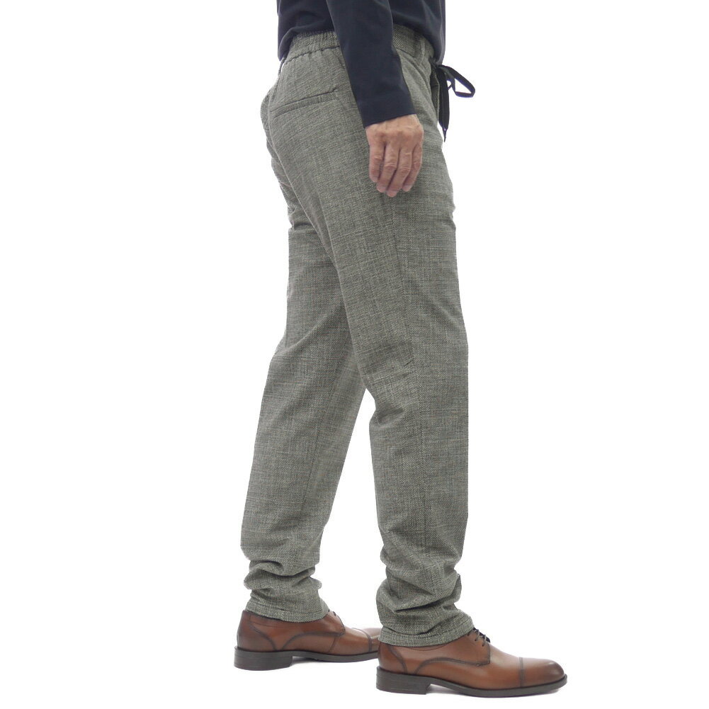 CIRCOLO1901 チルコロ1901 メンズストレッチパンツ CN5023 グレー×ブラック 2025秋冬新作