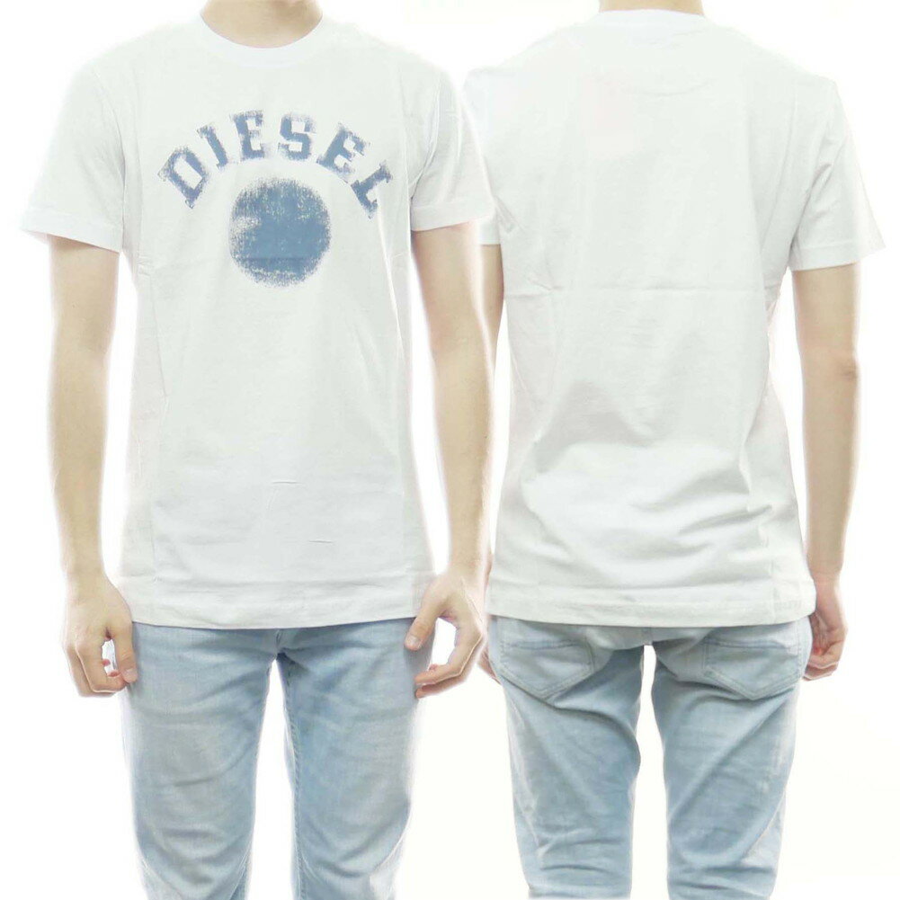 ディーゼル Tシャツ メンズ DIESEL ディーゼル メンズクルーネックTシャツ A08682 0GRAI / T-DIEGOR-K56 ホワイト