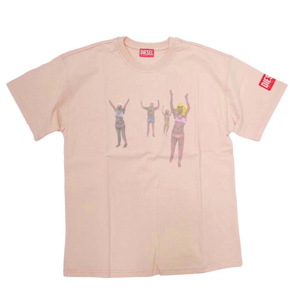 DIESEL ディーゼル レディース クルーネックTシャツ A13264 0AKAK T-BUXT-N8 ピンク