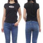 DIESEL ディーゼル レディースクルーネックTシャツ A06268 0AFAA / T-ANGIE ブラック /2024春夏新作