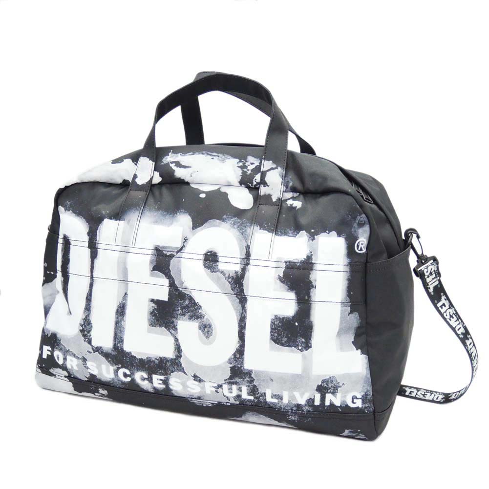 DIESEL ディーゼル メンズボストンバッグ X09859 P6338 / RAVE DUFFLE L X ブラック /2024春夏新作