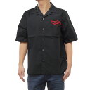 DIESEL ディーゼル メンズカジュアルシャツ A14636 0PCAL / S-MAC-C ブラック 2025春夏新作(4)