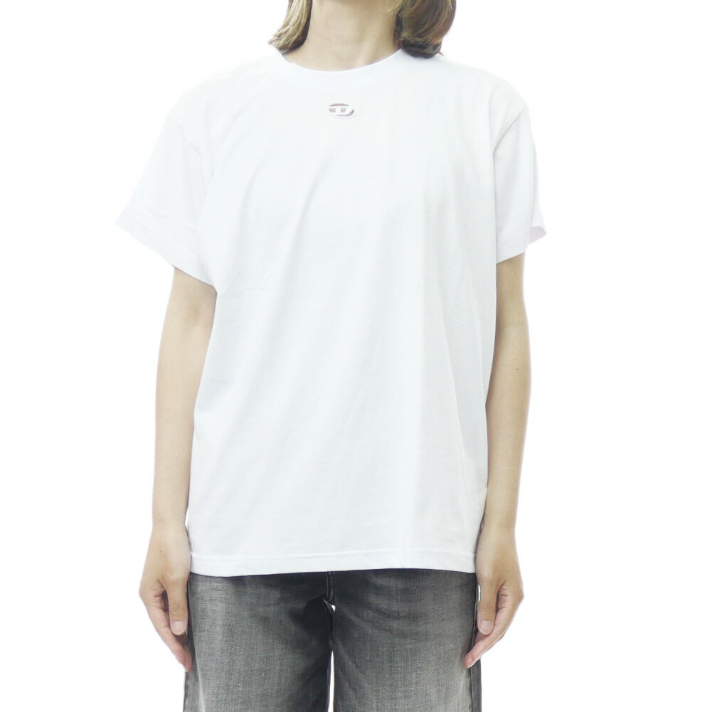 DIESEL ディーゼル レディースクルーネックTシャツ A17736 0NIAX / T-MAREY T-SHIRT ホワイト