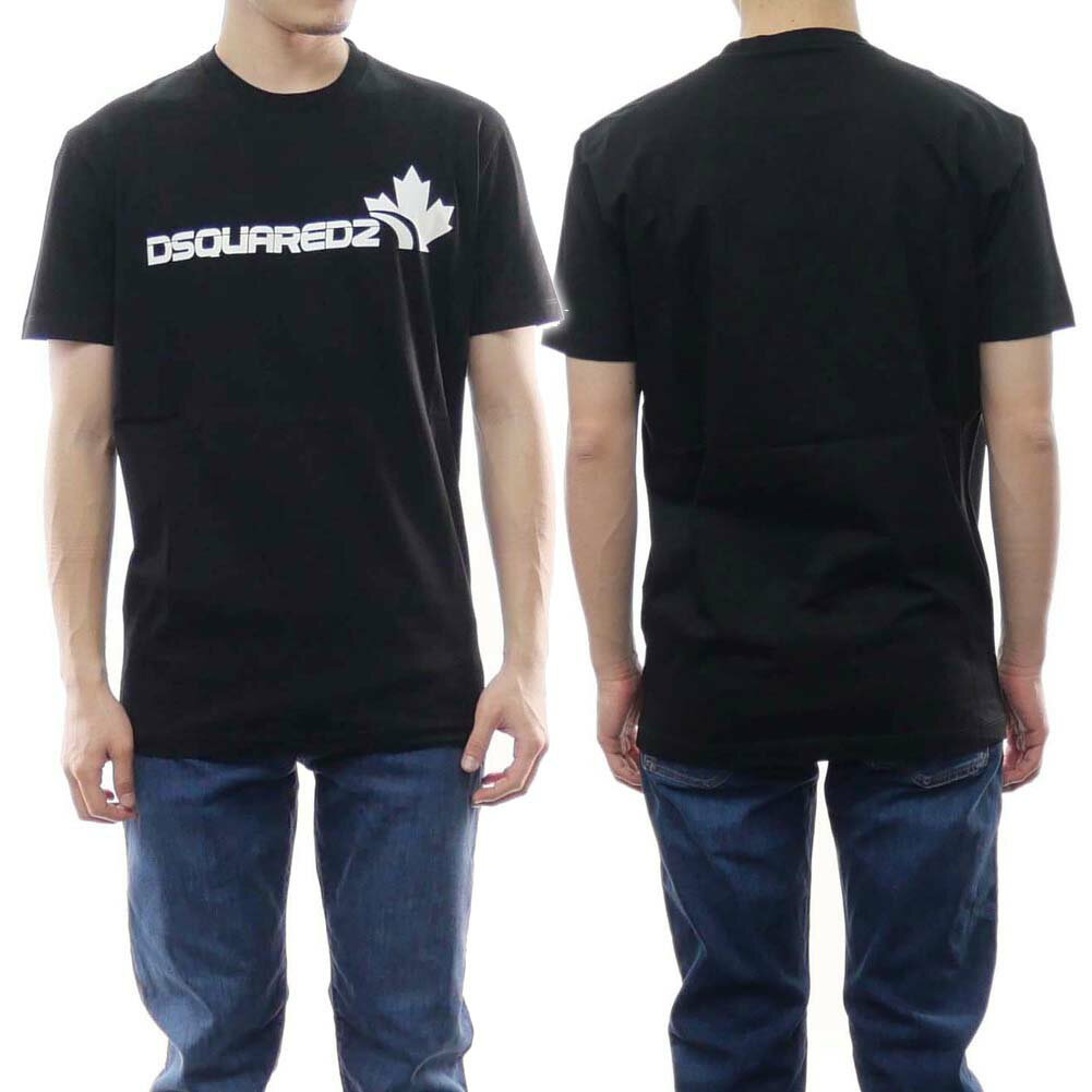 DSQUARED2 ディースクエアード メンズクルーネックTシャツ S71GD1278 S23009 ブラック