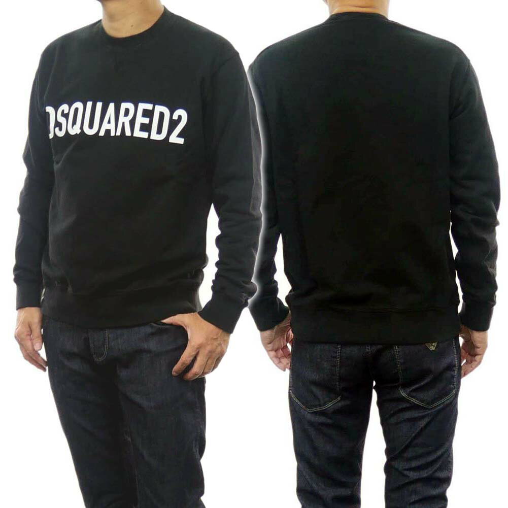 ディースクエアード トレーナー メンズ DSQUARED2 ディースクエアード メンズトレーナー S74GU0663 S25538 ブラック