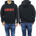 DSQUARED2 ディースクエアード メンズ プルオーバーパーカー S74GU0815 S25516 Cool Fit Hoodie ブラック